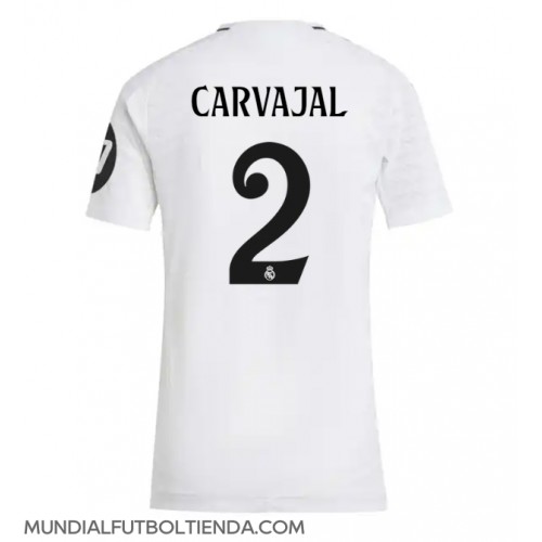 Camiseta Real Madrid Daniel Carvajal #2 Primera Equipación Replica 2024-25 para mujer mangas cortas